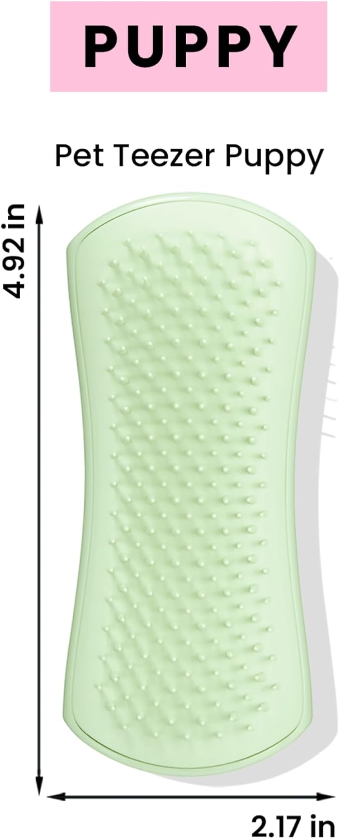 Pet Teezer by Tangle Teezer Puppy Essential Dog Brush, with Extra Soft Teeth for Gentle Grooming on Wet or Dry Fur, Mint