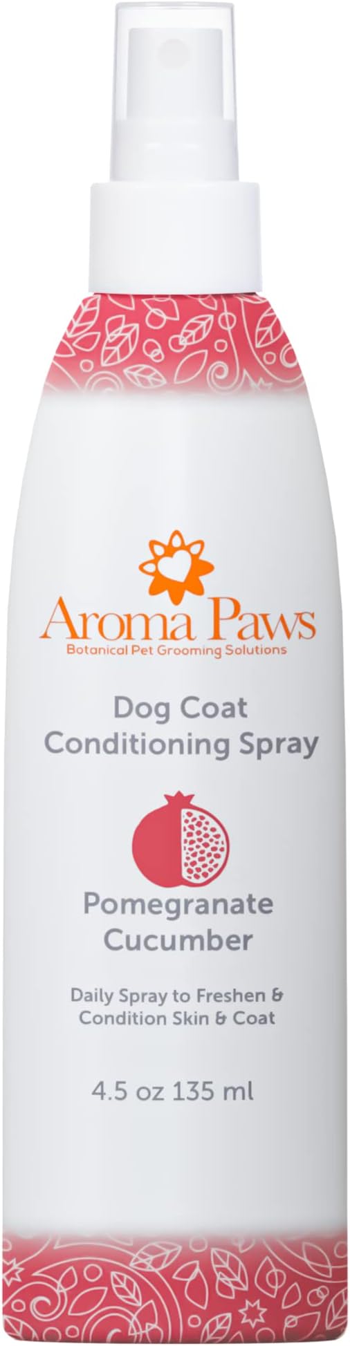Scented Dog Coat Spray – Cleansing, Conditioning, Moisturizing – Toxin Free, Healthy Ingredients – Aromatic Grooming Puppy Spray – Loosens Knots, Tangles – 4.5 Oz., Pomegranate Cucumber