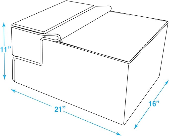 Best Pet Supplies Portable Foldable Foam Pet Stairs/Steps for Couch, Sofa, and High Bed, Non-Slip Bottom Balanced Paw Safe - Pale Teal, Foldable 3-Step (H: 16.5")
