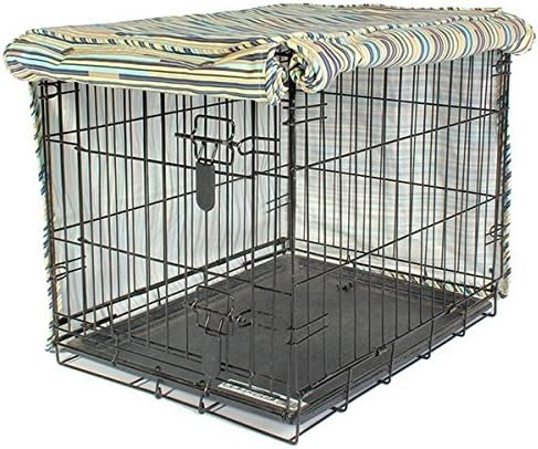 Molly Mutt I Don't Like Mondays Dog Crate Cover, 100% Cotton Canvas Cover with 2 Roll-Up Panels, Ideal for Dog or Cat Crate, Durable, Washable, and Free of Harmful Chemicals, 36" x 24" x 27"