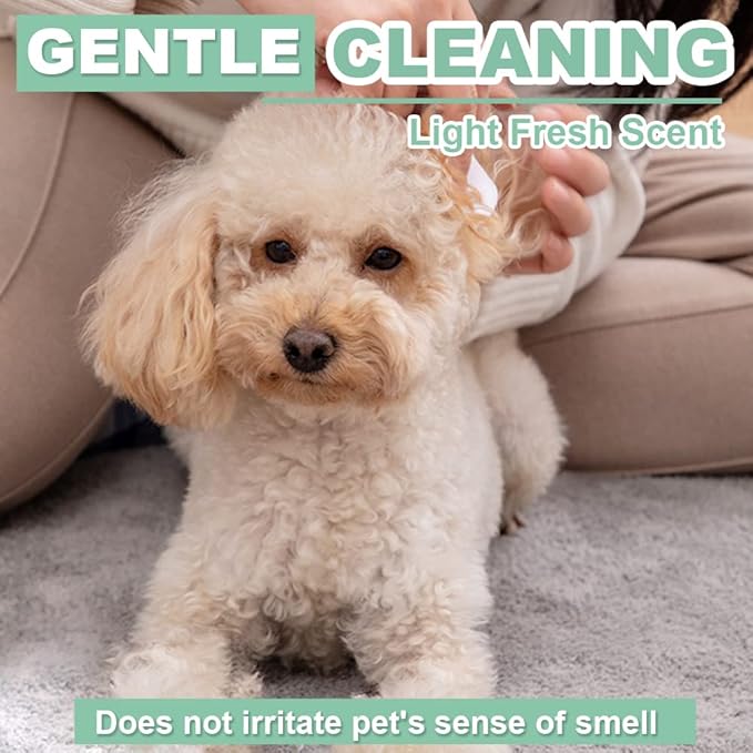 Air Jungles 3in1 Pet Wipes for Dogs and Cats 100 Count, Extra Large 8" x 10", Hypoallergenic Cleaning, Grooming, Deodorizing Wipes for Pets Paws Body Face Ear Butt