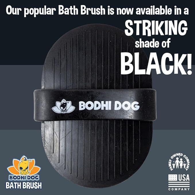 Bodhi Dog Shampoo Brush - Pet Grooming & Bath Supplies for Cats and Dog - Bath Brush for Long & Short Hair - Premium Scrubber for Shower, Bathing & Massage (One Pack, Black)