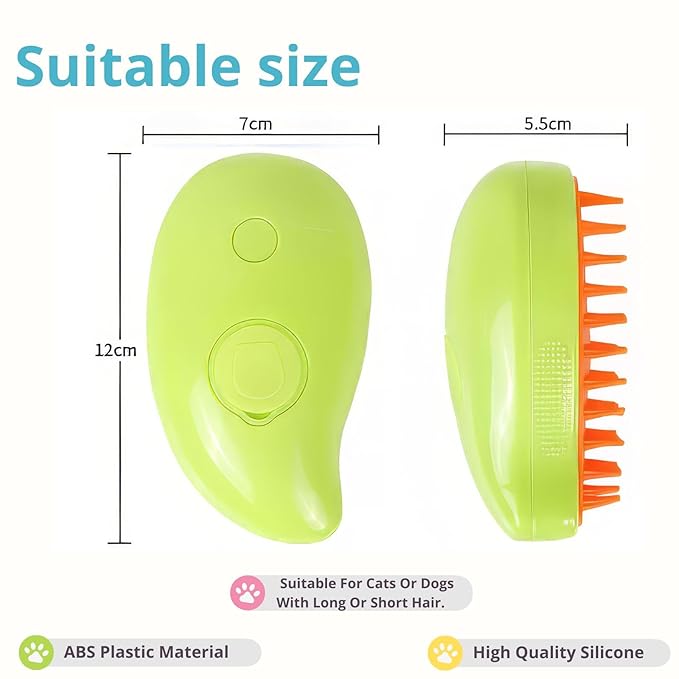 Cat Steam Brush, 3 In1 Cat Steamy Brush, Grooming Tool,Cats hair steamy Comb,Vapor Tool for cats