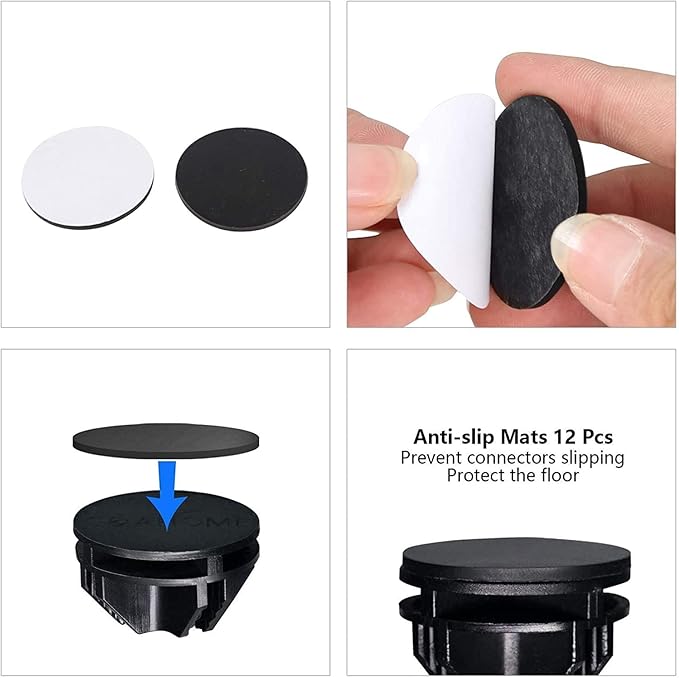 C&AHOME Pet Playpen, Small Animals Supplies, 16 Panels Exercise Playpens Cage, C Grids Portable Yard Fence Indoor, Ideal for Guinea Pigs, Pet Products, DIY Metal Yard Fence, 12" × 15" Black UPPM3416B