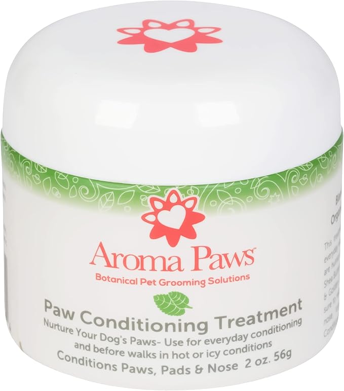 Paw Conditioning Treatment - Dog Paw Moisturizer to Heal and Repair Dry, Cracked, and Damaged Paws and Nose - Paw Soother for Dogs with Organic Shea Butter and Essential Oils - 2oz