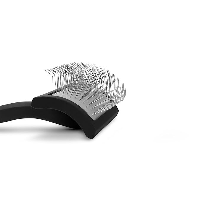 Chris Christensen Big K Dog Slicker Brush for Dogs (Goldendoodles, Labradoodles, Poodles), Groom Like a Professional, Fluff Detangle Style, Saves Time Energy, Black, Medium