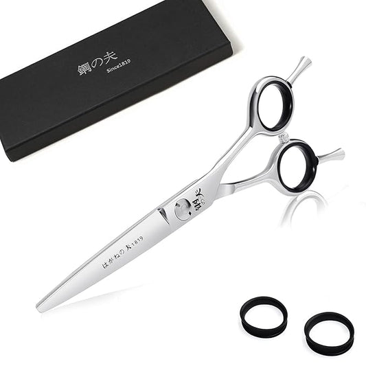 6 Inch Hair Cutting Scissors Straight Grooming Scissors for Small Dogs Cat & Hairstyle Sharp Haircut Scissors for Women Men Japanese Stainless Steel with Fine Adjustment Tension Screw