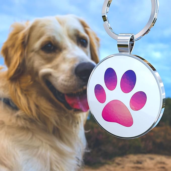 QR Code Dog Tag,Dog Tags Personalized for Pets, Custom Dog Name ID Tags Personalized Dog and Cat Tags -Free Online&Scan QR Receive Instant Location Alert Email