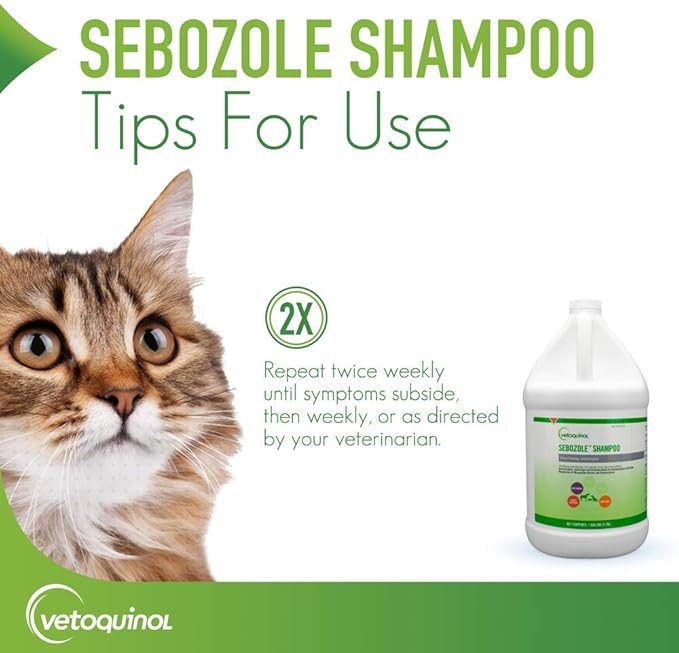 Vetoquinol Sebozole Shampoo with Miconazole Nitrate 2% and Chloroxylenol 1%, 128oz