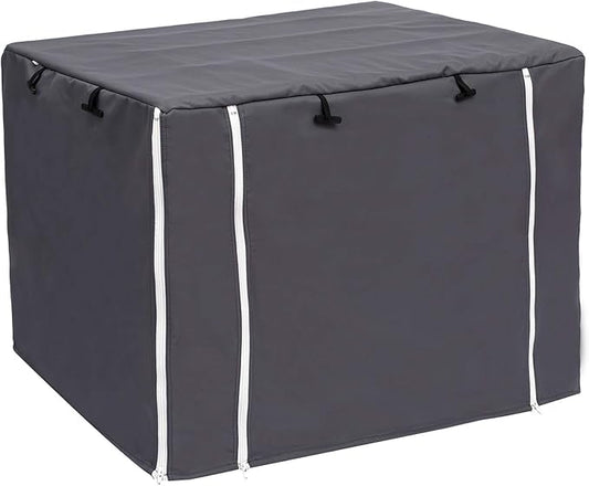 Dog Crate Cover for Wire Crates Kennel 2 Doors Heavy Duty Waterproof Windproof Soundproof Pet Cage Cover Home Decoration - Cover only - Dark Grey - Fits 36 Inch Crates