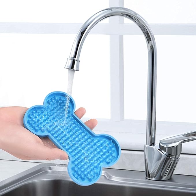 Lick Mat for Dogs - 2 Pack Peanut Butter Licking Mats, Slow Feeding Bowl, Tattoo and Anxiety Reducer for Pet Food, Yogurt, Bath, Grooming and Training