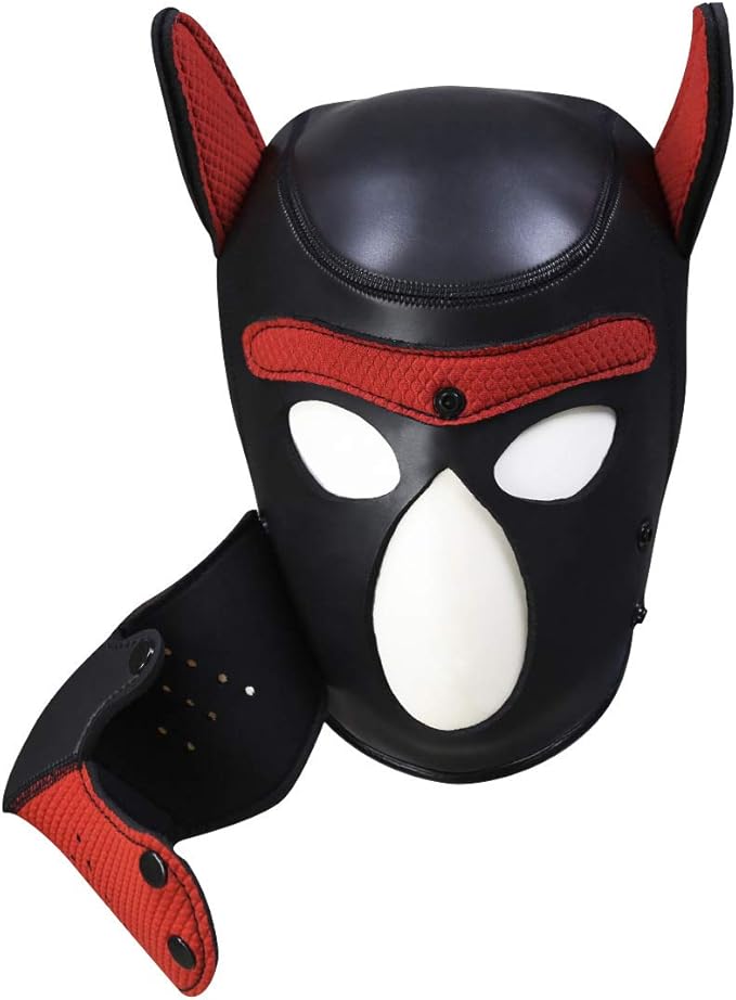 Neoprene Puppy Hood Camo Full Face Mask Cosplay Costume Dog Head Masks
