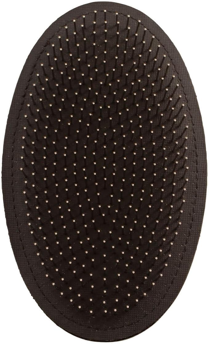 Chris Christensen Terrier Palm Pad, Small Dog and Cat Brush, Small Leather Dog Brush, High Grade Steel Pin Head, Polished Metal Tips Dog Brush,16mm pin length