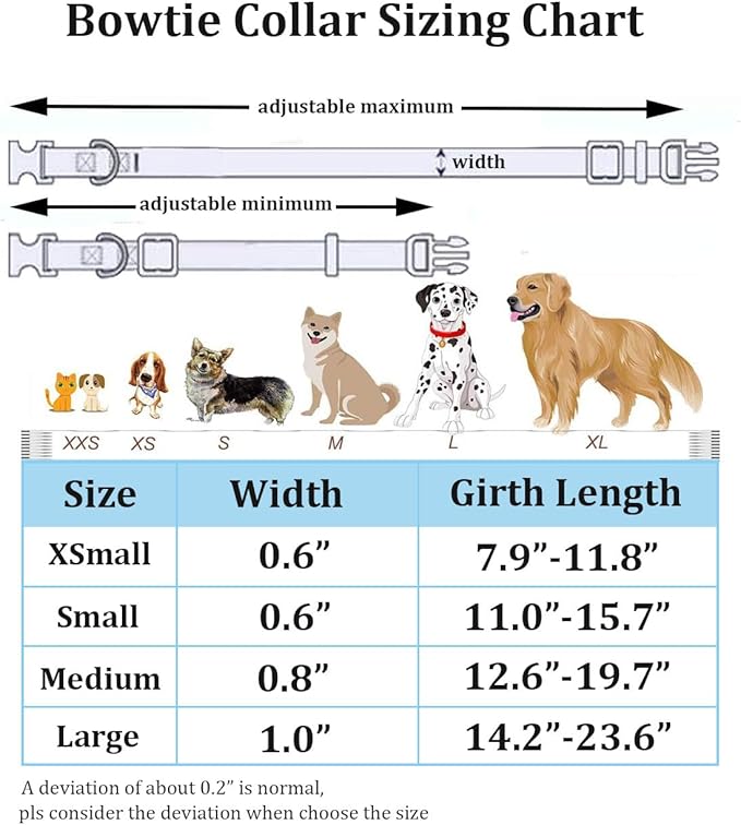 YSHOME&PET Bling Dog Collar with Bow Tie, Adjustable Bowtie Dog Collar with Metal Buckle D-Ring Soft Pet Collars for Cats Small Medium Large Boy or Girl Dogs Daily Walking or Holiday Party