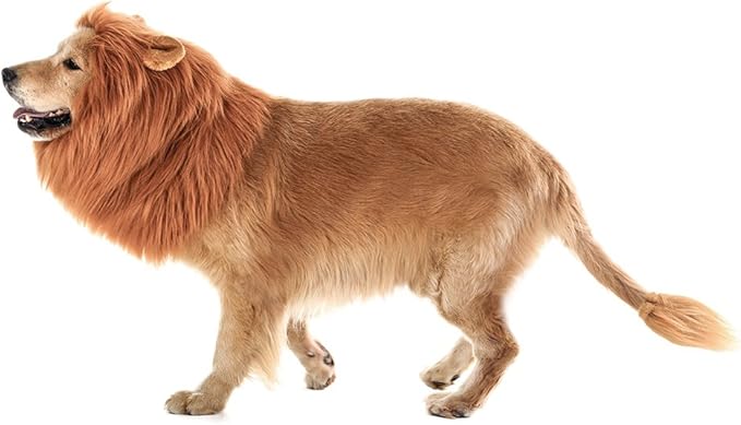 TOMSENN® Realistic & Funny Lion Mane for Dog Complementary Lion Mane for Dog Costumes for Medium to Large Sized Dogs Costumes for Animals
