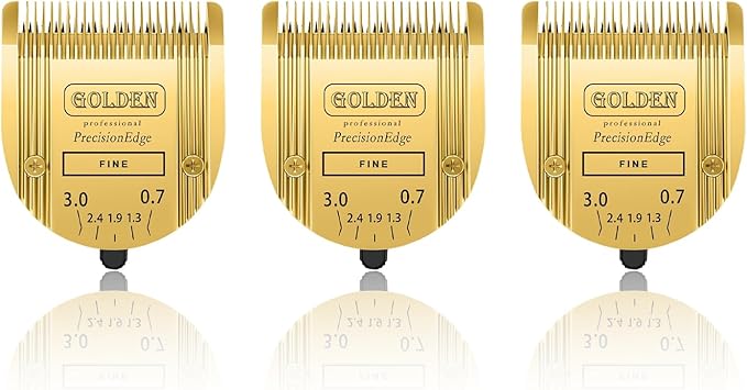 Adjustable 5 in 1 Blades Compatible with WAHL Arco,Bravura .Chromado，Creativa，Figura Dog Clippers for Dogs Grooming(Gold/3PC)