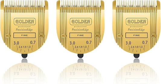 Adjustable 5 in 1 Blades Compatible with WAHL Arco,Bravura .Chromado，Creativa，Figura Dog Clippers for Dogs Grooming(Gold/3PC)