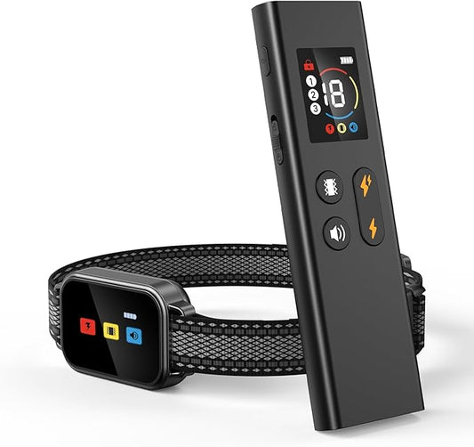 Dog Shock Collar with Remote Control,2600FT Smart Dog Training Collar with 3 Training Modes,IPX7 Waterproof,Dog Shock Collars with Security Lock for Large, Medium and Small Dogs(8-110lbs).