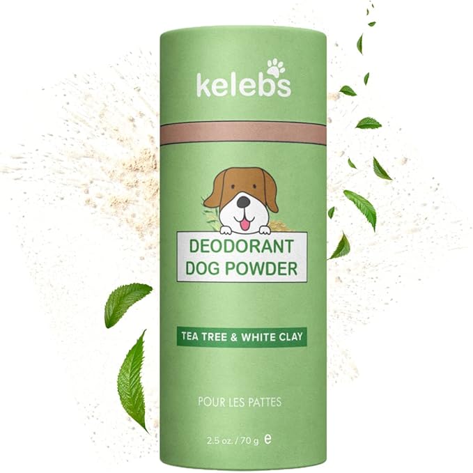 Dog Dry Shampoo for Smelly Dogs | Waterless Dry Dog Shampoo Powder | Anti Itch Shampoo for Dogs | Skin Ear & Paw | Tea Tree Oil | Talc Free with Organic White Clay Vegan | No Plastic