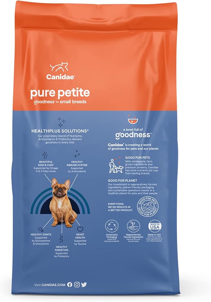 Canidae Pure Petite Freeze-Dried raw coated Recipe with Real Chicken Dog Dry 4 lbs.
