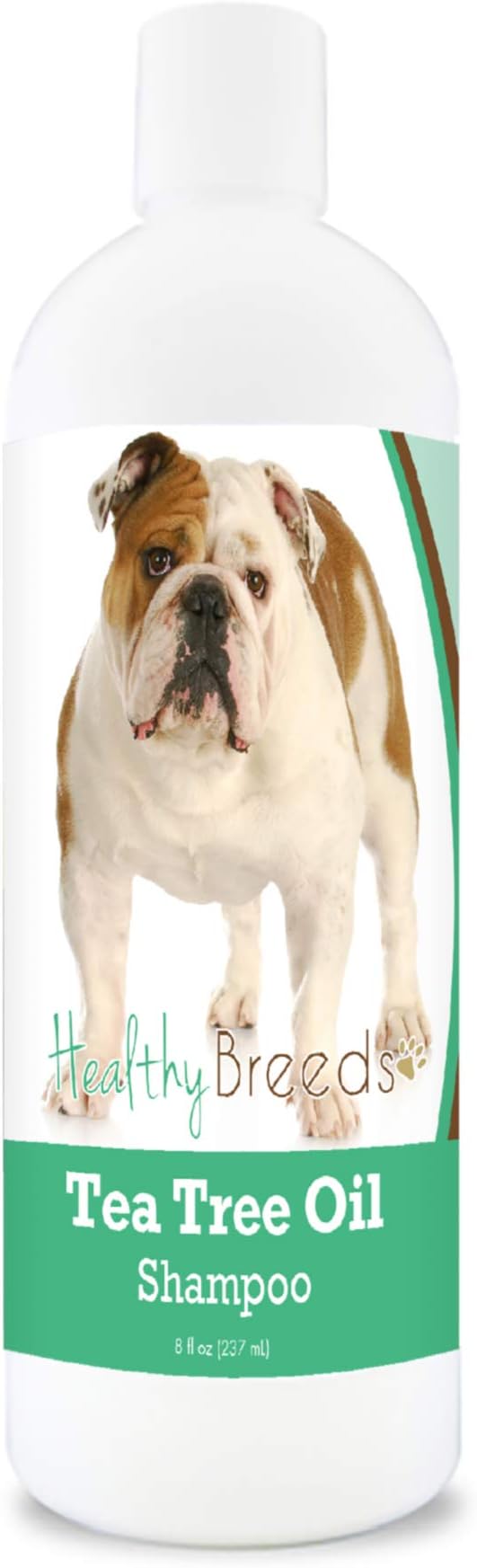 Healthy Breeds Bulldog Tea Tree Oil Shampoo – Formulated for Dry, Irritated Skin – Reduce Dandruff – Wintergreen Scent – 8 oz