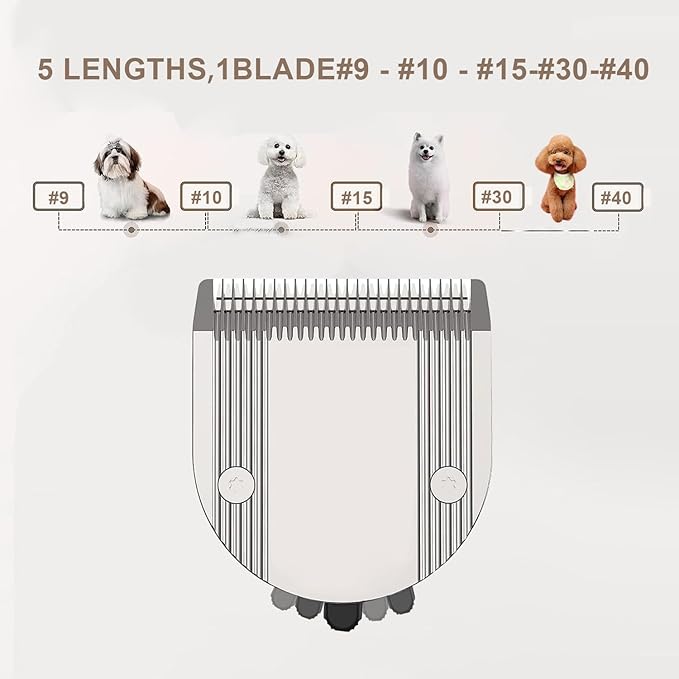Adjustable Blades Compatible Professional Pet Dog Cordless Hair Clipper