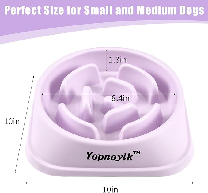 Slow Feeder Dog Bowls for Healthy Eating, Non-Slip and Anti-Choking Design, Reduces Bloating & Overeating for Large Dogs, Easy to Clean