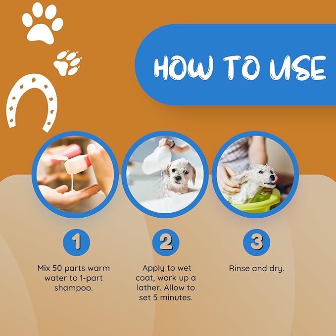 Kelco by Laube Deep Cleaning Pet Shampoo - Oats Fur Coats Oatmeal Shampoo for Itchy Dry Skin - Natural, Hypoallergenic, Biodegradable Formula for Dogs, Cats, and Pets (50:1 Concentrated, 11 fl oz)