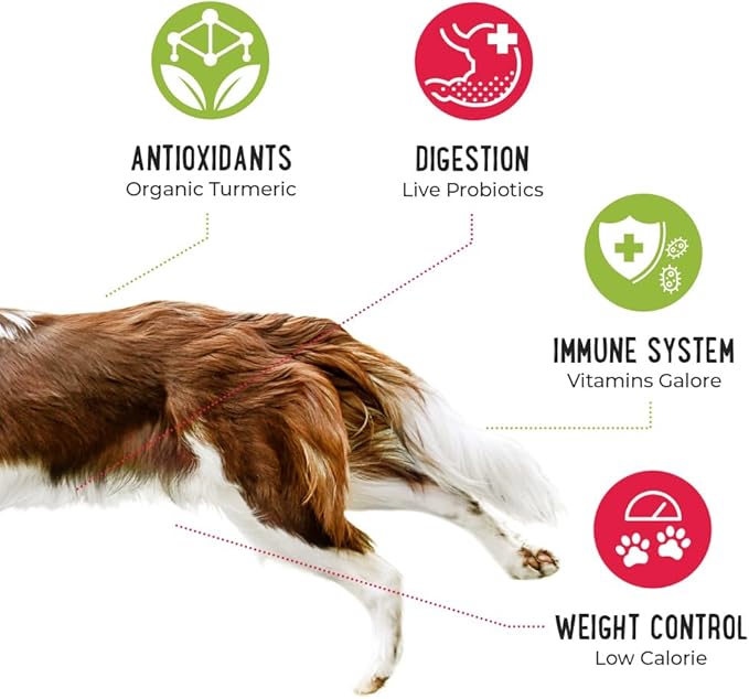 iHeartDogs Dog Food Topper - Freeze-Dried Raw Dog Food Seasoning - Grain Free Superfood Meal Mixer (Chicken, 8 Ounce)