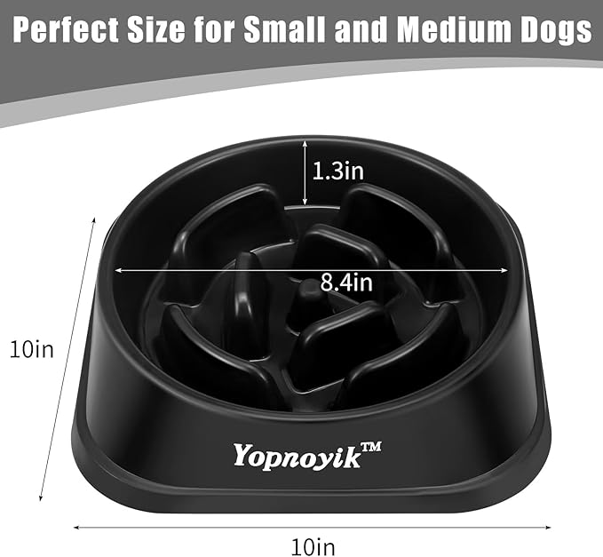 Slow Feeder Dog Bowls for Healthy Eating, Non-Slip and Anti-Choking Design, Reduces Bloating & Overeating for Large Dogs, Easy to Clean
