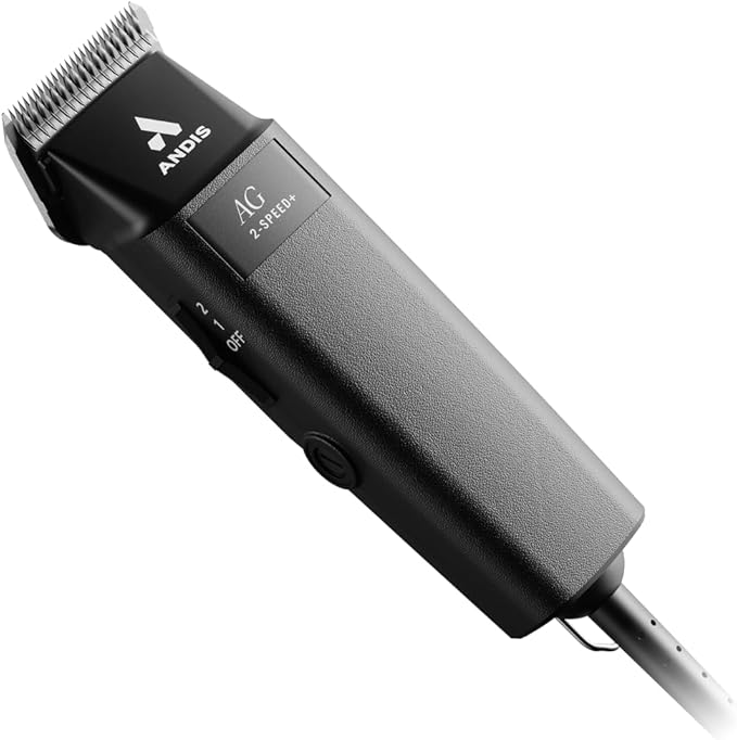 Andis 12845 Ultra-Light 2-Speed Professional-Grade Detachable Blade Clipper, Animal/Dog Grooming, for All Coats & Breeds, AG, Black