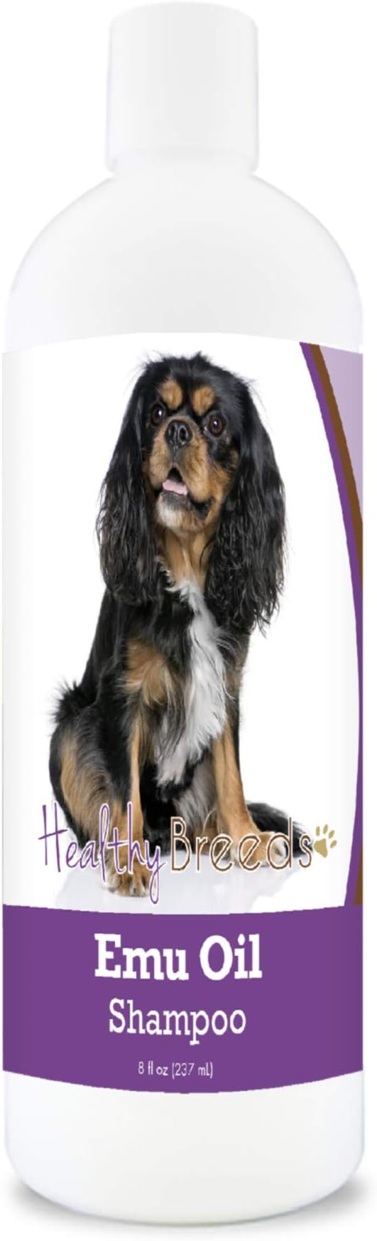 Healthy Breeds Cavalier King Charles Spaniel Emu Oil Shampoo - Gentle Cleanser That Provides Soothing Relief of Inflammation While Restoring Moisture Balance - Fruity Scent - 8 oz