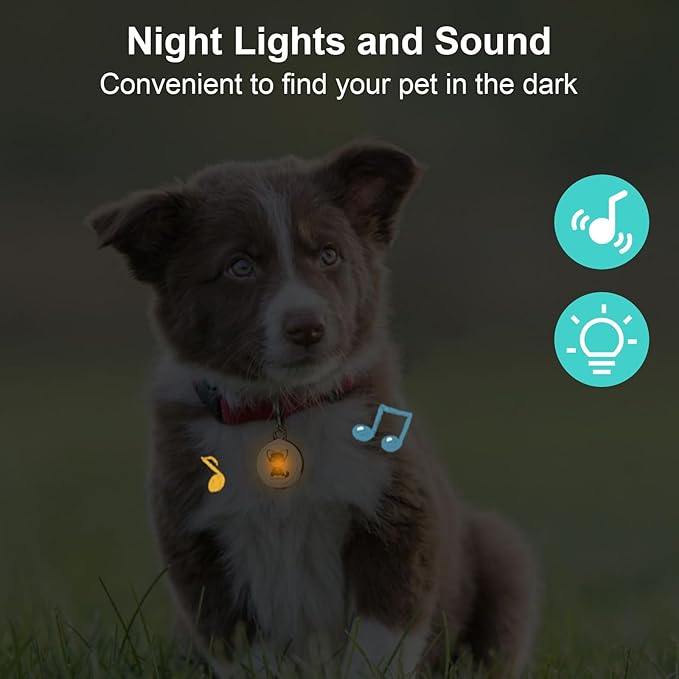 Cat Collar Cat Tracker Collar Dog Tracker Pet Tracker Kittens GPS Tracker for Cats Dogs| Android and iOS Universal| No Monthly Fee | No Charging Required | Waterproof | Smart Anti-Loss Locator (Dog)