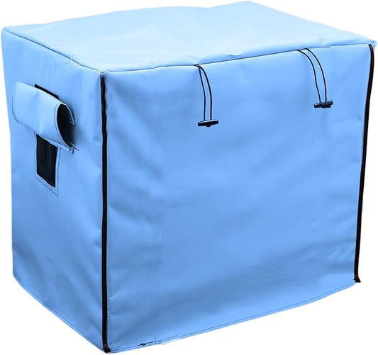Dog Crate Cover Waterpoof Blue Pet Kennel Covers for Puppy Cat Indoor Outdoor Fit for 1 Door Wire Crate, 24.02x16.14x20.47 Inch