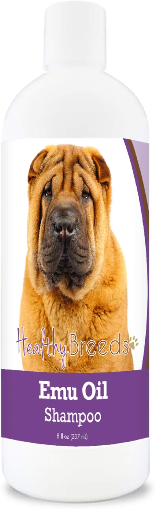 Healthy Breeds Chinese Shar Pei Emu Oil Shampoo - Gentle Cleanser That Provides Soothing Relief of Inflammation While Restoring Moisture Balance - Fruity Scent - 8 oz