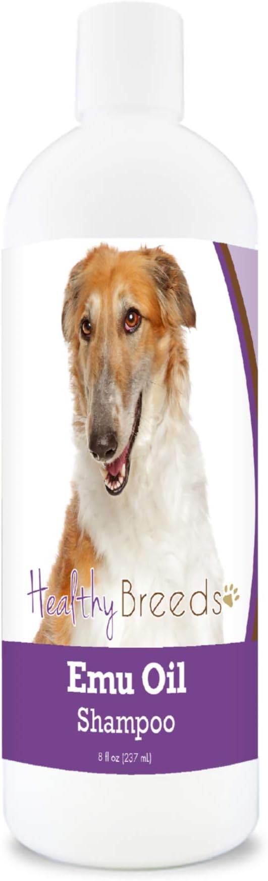 Healthy Breeds Borzois Emu Oil Shampoo - Gentle Cleanser That Provides Soothing Relief of Inflammation While Restoring Moisture Balance - Fruity Scent - 8 oz