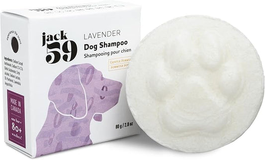 Organic Dog Shampoo Bar Soap with Added Conditioners for Skin, All Natural Puppy Bath Soap, pH Balanced, Vegan, 80+ Washes, Lavender, 80 oz
