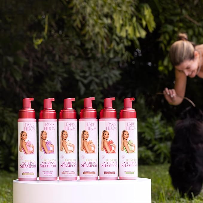 Paris Hilton Pet Iconic Bergamot Scent No-Rinse Dog Shampoo, Waterless Dog Wash, Hypoallergenic, 280ml – Quick Clean for Dogs, Easy Grooming, No Rinse Needed