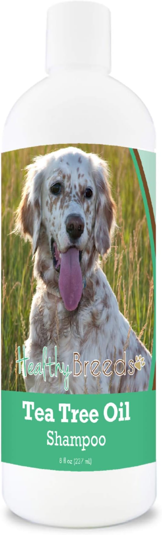 Healthy Breeds English Setter Tea Tree Oil Shampoo – Formulated for Dry, Irritated Skin – Reduce Dandruff – Wintergreen Scent – 8 oz
