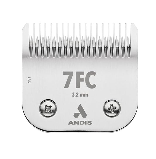 Andis 72600 UltraEdge Detachable Dog Clipper Blade - Constructed of Carbonized Steel, Specialized Hardening Process for Long Cutting Life - 1/8-Inch-Long Hair Cutting - Size-7FC, Chrome