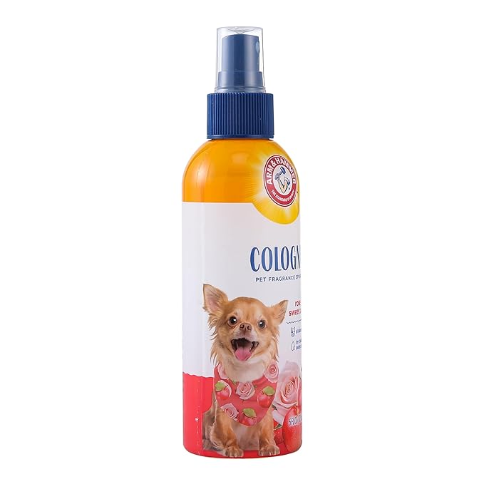 Arm & Hammer for Pets Cologne Pet Fragrance Spray for Dogs with Deodorizing Baking Soda, Rose and Sweet Apple Scented Dog Spray, 6 Ounces