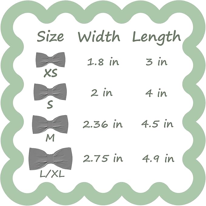 MACA Bates Dog Green Woolen Collar with Nylon- Warm and Soft Bows Dog Collar for Large Medium Small Dogs, Adjustable Dog Collar with Metal Buckle for Boy and Girl in Winter, XS Puppy Collar