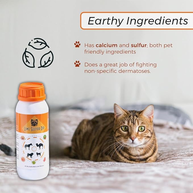 Skin & Coat Care Combo - Lime Sulfur Dip 16 oz + Antiparasitic & Antiseborrheic Dog Shampoo 16 oz