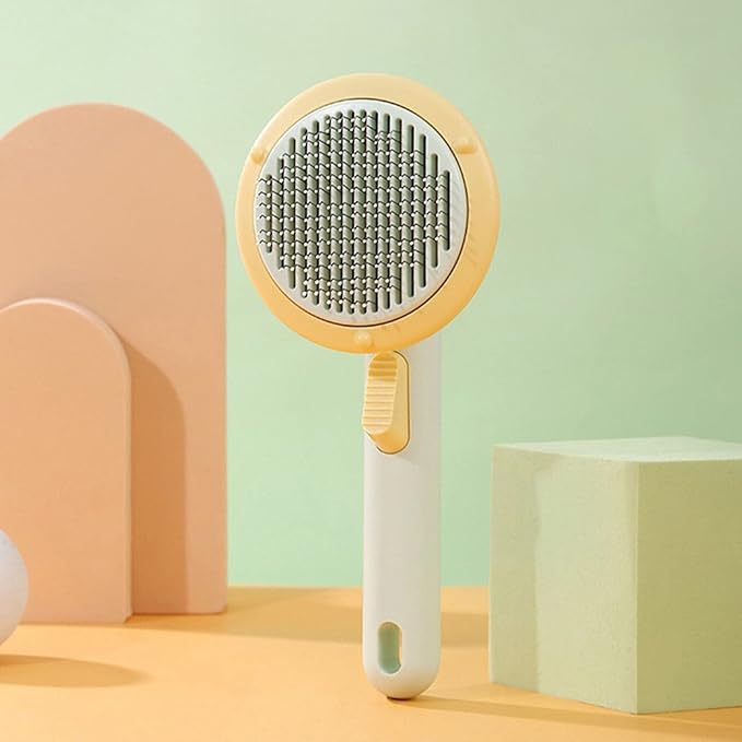 Cat Grooming Brush Pet Comb Hair Removal Dog Cat Hair Removal Comb Massage Self Cleaning Comb Cleaning