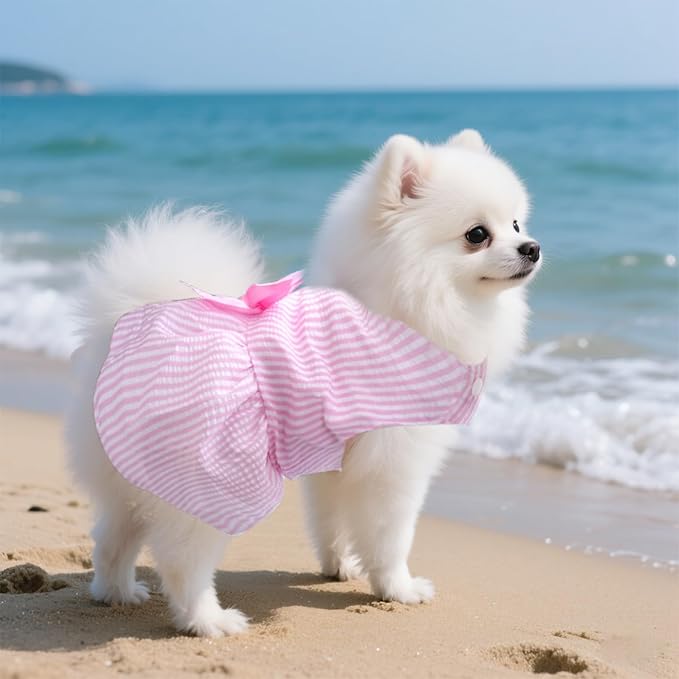 choyaxo Dog Bowknot Dresses Pet Skirts Princess Dress for Girl Puppy
