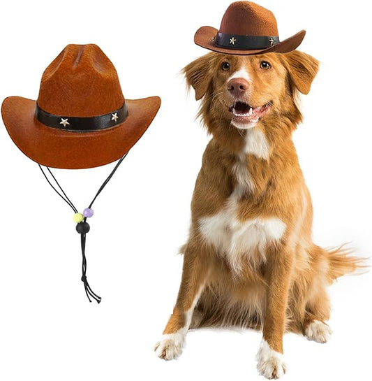 Pet Dog Cowboy Hat Cosplay Cap Puppy Pet Dog Cat Holiday Costume Pet Party Decoration