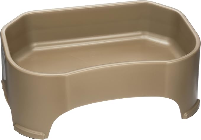 Neater Pet Brands Extra Large Water Bowl for Dogs, Outdoor Dog Water Bowl (2.25 Gallon Extra-Large Capacity), Big Trough Style Food Dish for Indoors or Outside, No Spill Large Dog Bowls, Champagne