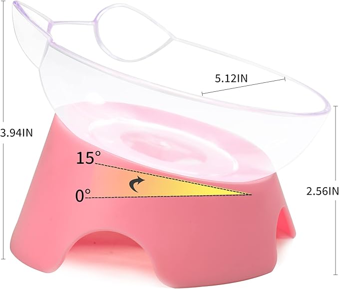 MILIFUN Raised Cat Food Bowls with Stand, Cat Dishes for Food or Water, Tilted Bowl, Pet Dish with Stand
