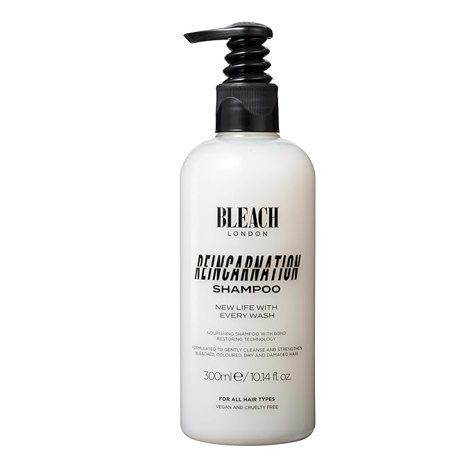 Bleach London Reincarnation Bond Restoring Shampoo: Strengthening Daily Shampoo for All Hair Types - Vegan & PETA-Approved - (300ml / 10.1oz)