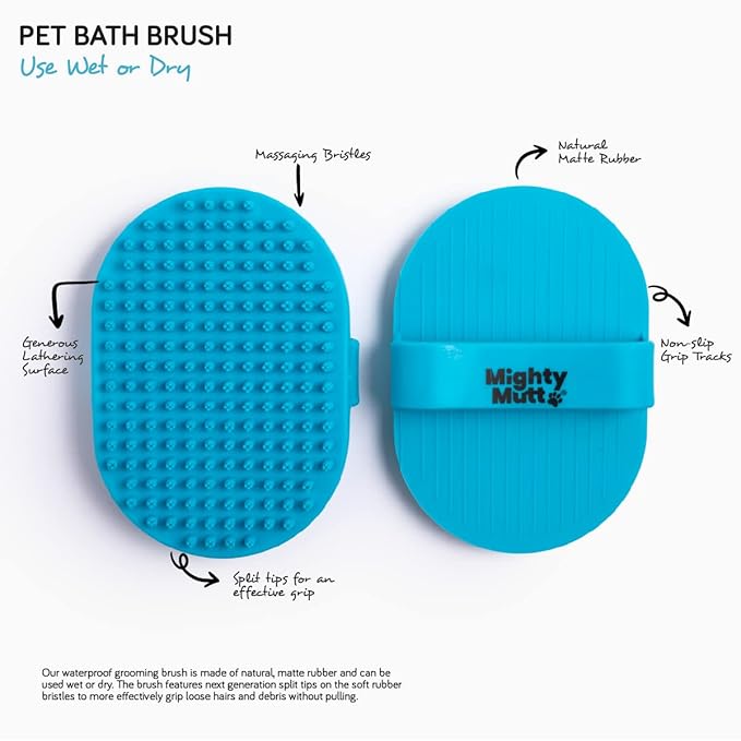 Mighty Mutt Soothing Dog Shampoo and Conditioner + Brush Bundle | Fresh Breeze (9 fl oz) | Deodorizes Smelly Dogs | Detangles | Natural, Hypoallergenic & Anti-Itch Dog Shampoo Sensitive Skin